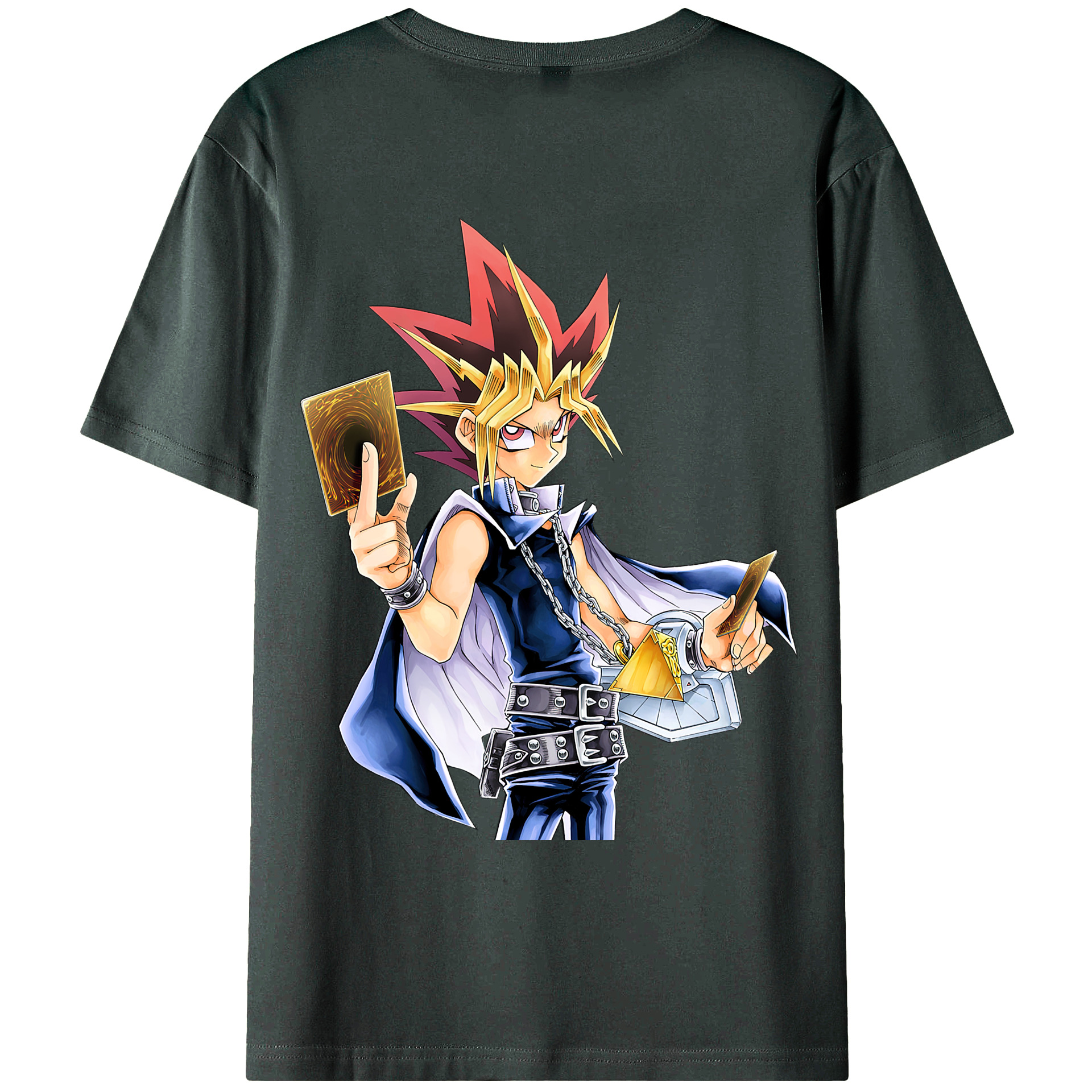 （画像用） 遊☆戯☆王 Yu-Gi-Oh! 綿100％ メンズ半袖Tシャツ（バックプリント） 通気性